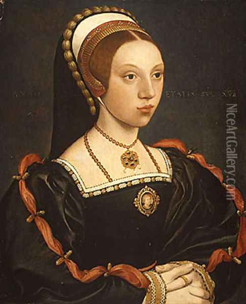 Portrait of a Young Woman Oil Painting - Hans Holbein the Younger