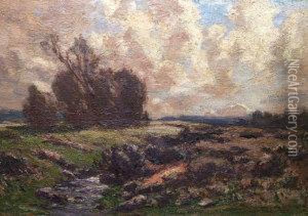 Stanton, Moorland View Oil Painting - Herbert Hughes Stanton