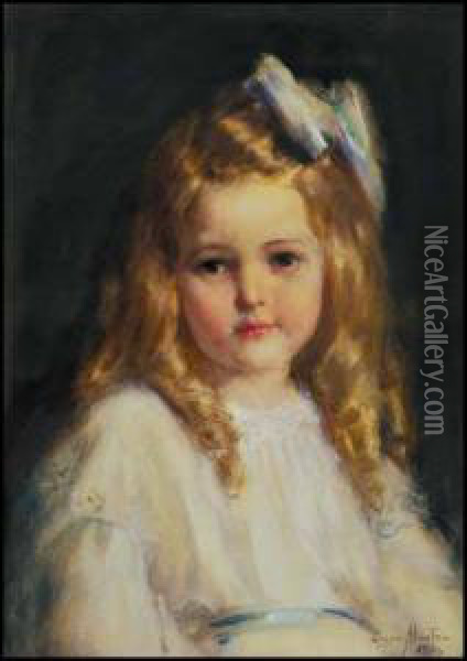 Portrait Of Gertrude Marjorie Cook Oil Painting - Laura Adeline Muntz-Lyall