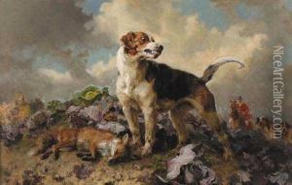 The Hunt Oil Painting - William Strutt