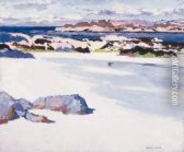 Wet Sand, Iona Oil Painting - Francis Campbell Boileau Cadell