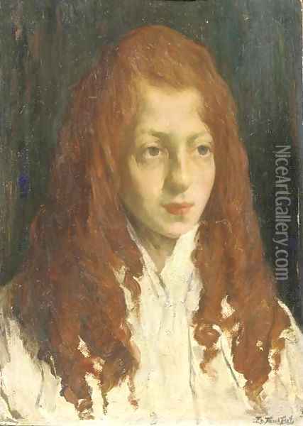 A jewish girl Oil Painting - Eduard Frankfort