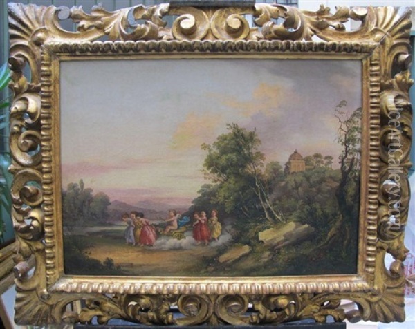 Le Triomphe De L'amour Oil Painting - Francesco Gonin