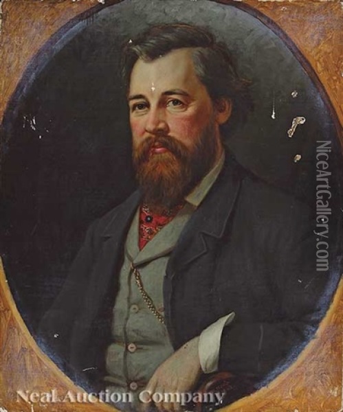 Portrait Of A Gentleman Oil Painting - Thomas Waterman Wood
