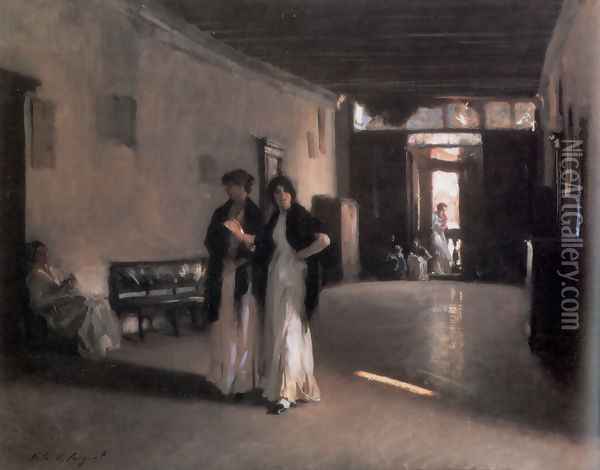 Venetian Interior Oil Painting - John Singer Sargent