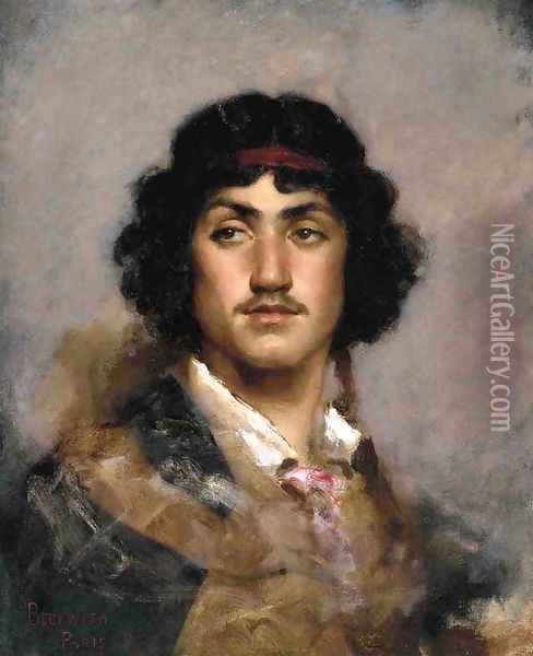 Portrait of Tito Oil Painting - James Carroll Beckwith