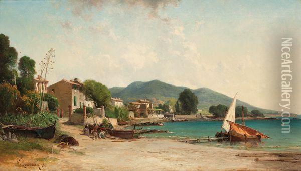 Le Port Oil Painting - Vincent Courdouan