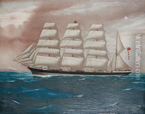 Cissie - A Four Masted Barque Oil Painting - William Howard Yorke