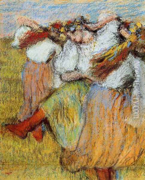 Russian Dancers IV Oil Painting - Edgar Degas
