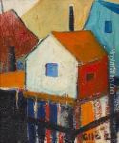 House Pattern Oil Painting - Selden Connor Gile
