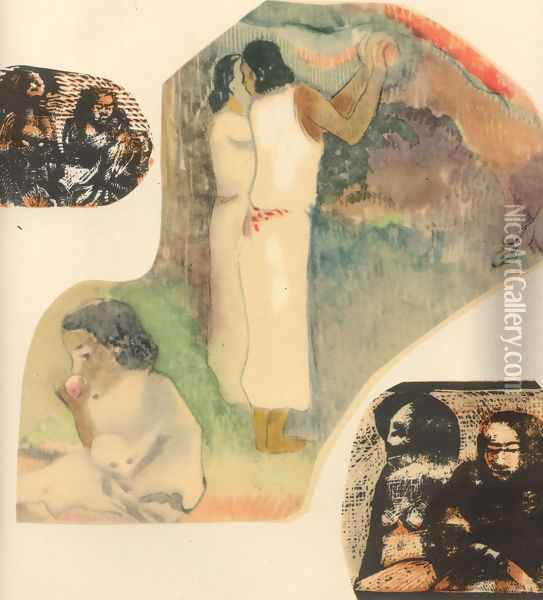 Watercolor 25 Oil Painting - Paul Gauguin