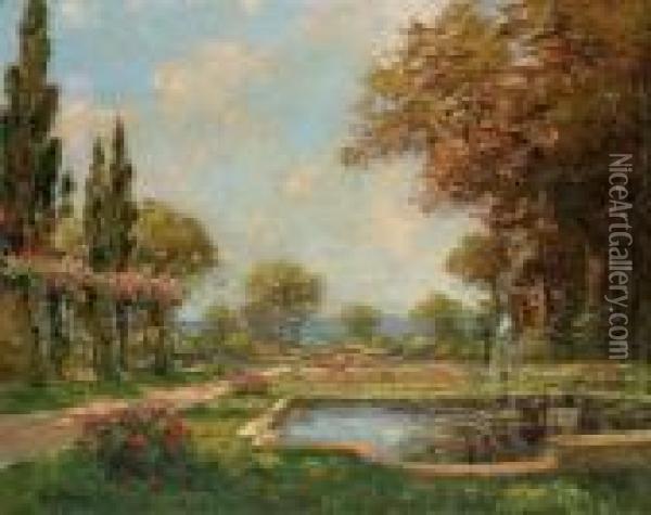 Jardin Au Printemps Oil Painting - Henri Malfroy