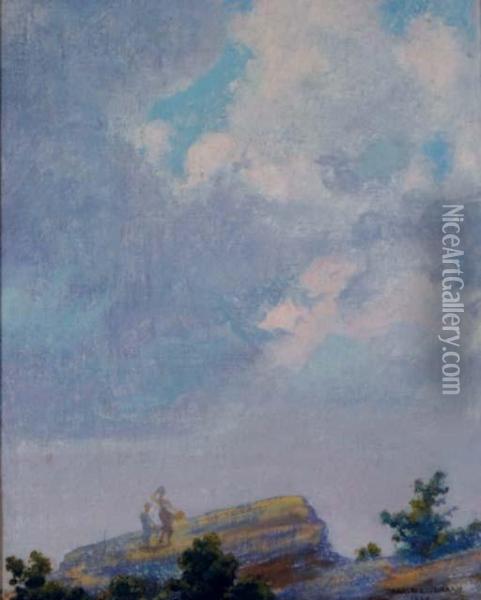 Clouds Forming Before A Shower Oil Painting - Charles Curran
