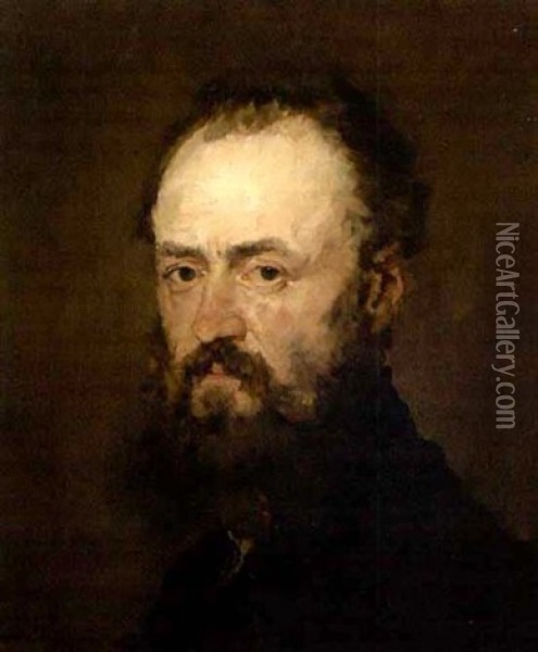 Bildnis Des Daniel Hartzheim Oil Painting - Wilhelm Maria Hubertus Leibl