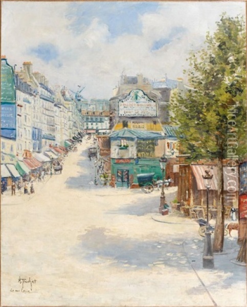 La Rue Lepic Oil Painting - Louis Abel-Truchet