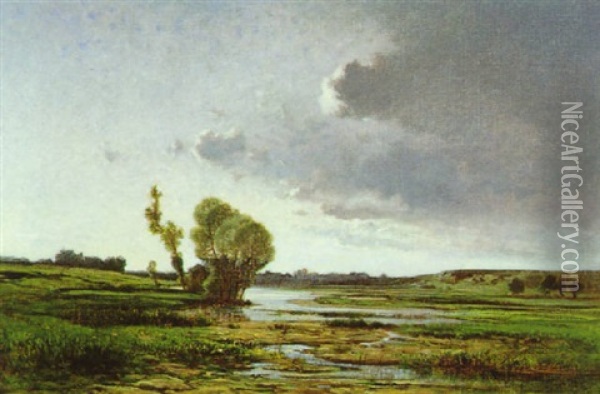 Fluslandschaft Oil Painting - Francis Blin
