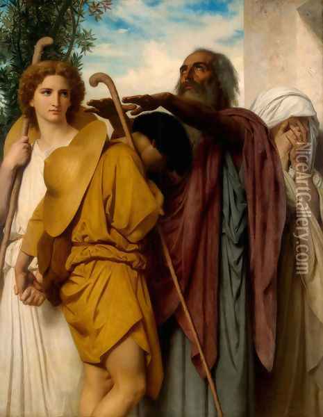 Tobias Receives his Father's Blessing 1860 Oil Painting - William-Adolphe Bouguereau