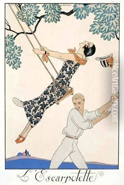 The Swing 2 Oil Painting - Georges Barbier