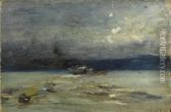 On The Hudson River Oil Painting - Robert Henri