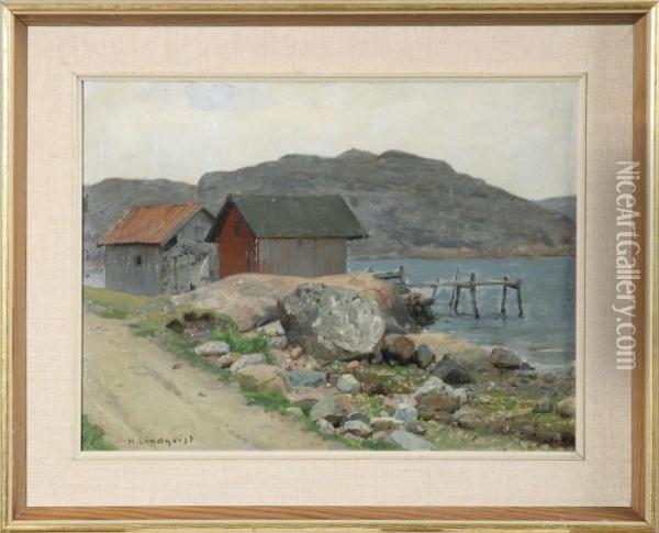 Motiv Franfjallbacka Oil Painting - Herman Lindqvist
