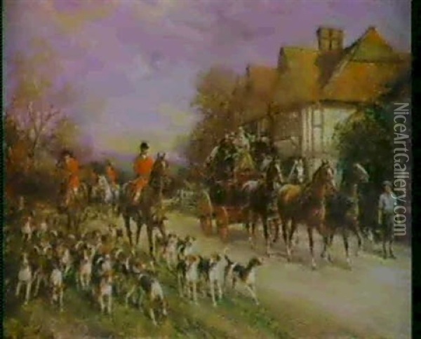 Fox Hunt Oil Painting - Heywood Hardy