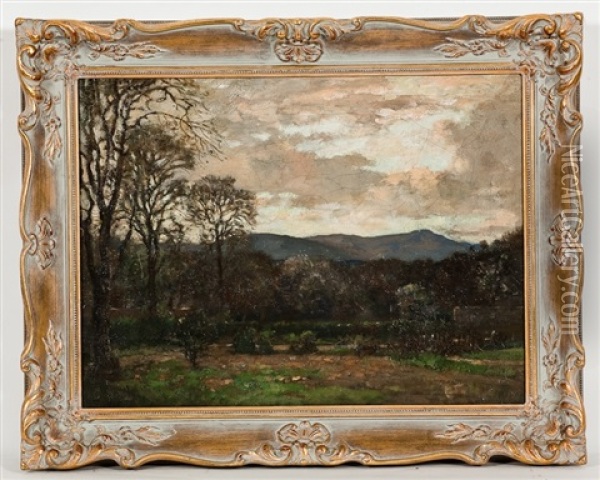 Landscape At Dusk Oil Painting - James Whitelaw Hamilton