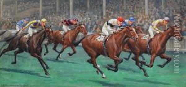 The Gold Cup 1923 Oil Painting - William Hounsom Byles
