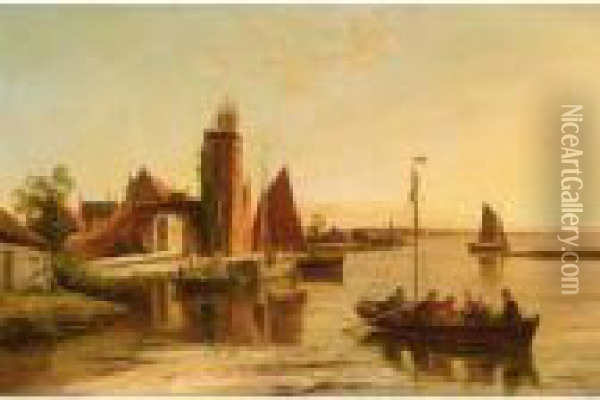 The Lighthouse Tholen On The Scheldt Oil Painting - William Raymond Dommersen