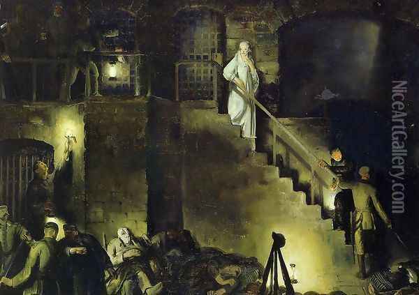 Edith Cavell Oil Painting - George Wesley Bellows