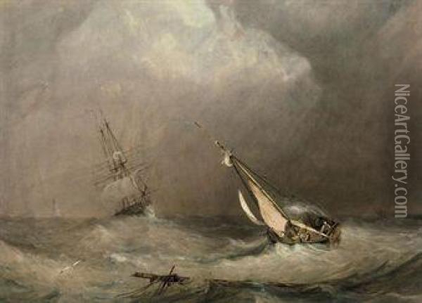 Rough Weather Oil Painting - Anthony Vandyke Copley Fielding