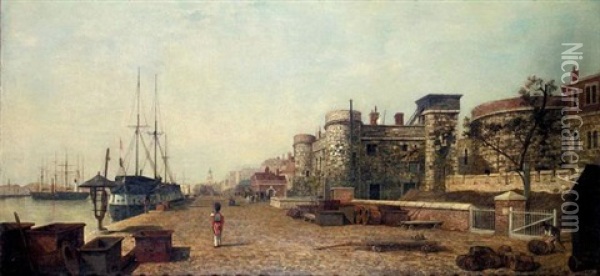 The Tower Of London Oil Painting - Henry Pether