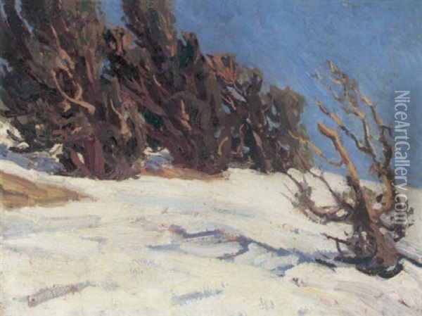 Wind Blown Oil Painting - George Kennedy Brandriff