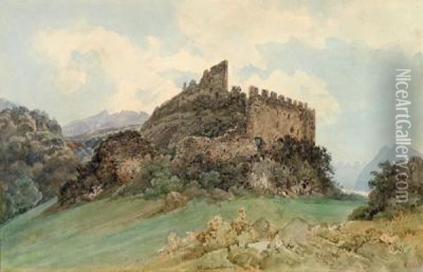 Rovina Di Wartenberg Oil Painting - Thomas Ender