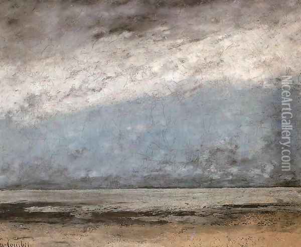 Beach near Trouville Oil Painting - Gustave Courbet