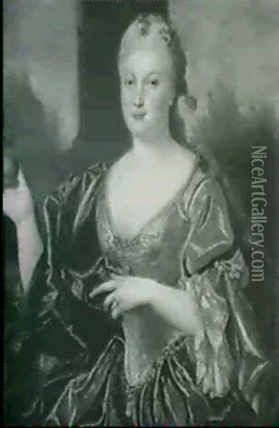 Portrait Of A Lady Oil Painting - Nicolas de Largilliere