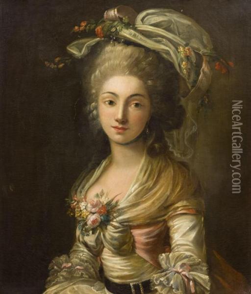 Portrait Of A Lady Oil Painting - Johann Ernst Heinsius