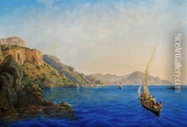 The Italian Coast Oil Painting - Christian Frederik Ferdinand Thoming
