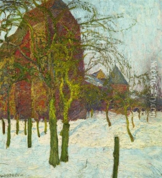 Hulchrath Im Schnee Oil Painting - Walter Ophey