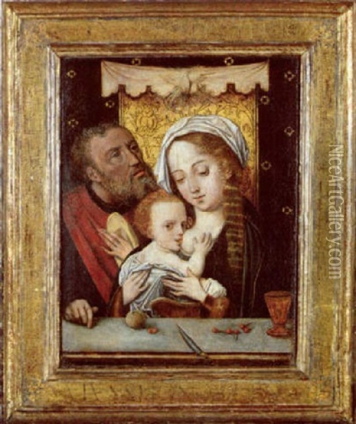 Die Heilige Familie Oil Painting - Joos Van Cleve