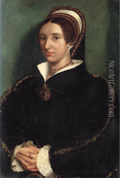 Portrait Of A Lady, Possibly Elizabeth Seymour, Sister Of Lady Jane Grey Oil Painting - Hans Holbein the Younger