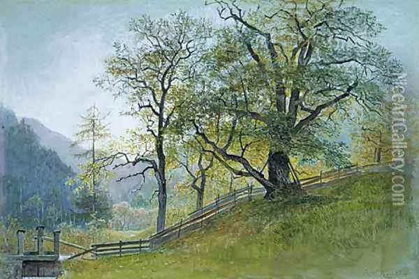 Vahrn in Tyrol near Brixen Oil Painting - William Stanley Haseltine