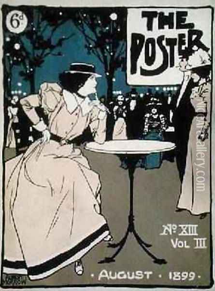 Front cover of The Poster volIII no13 August 1899 Oil Painting - Albert Morrow