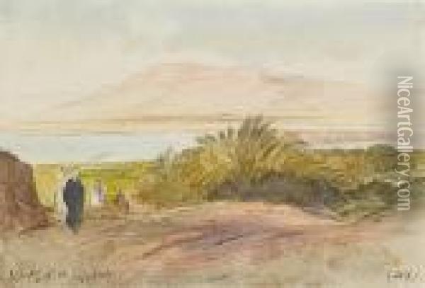 El Luxor Oil Painting - Edward Lear