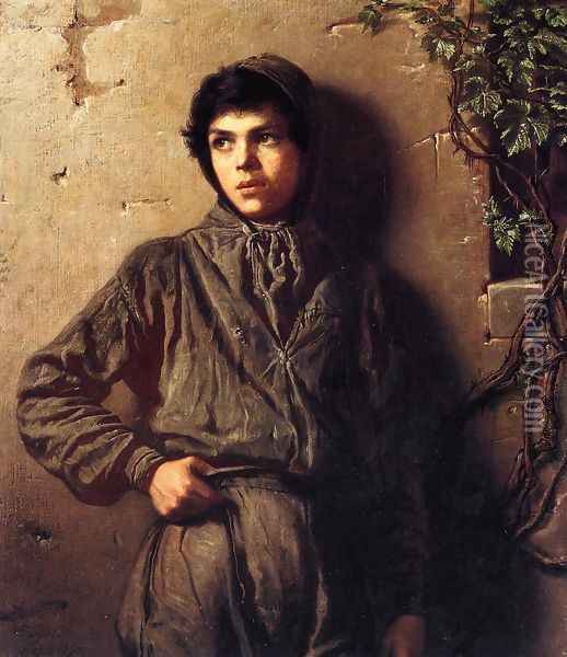 The Savoyard Boy Oil Painting - Eastman Johnson