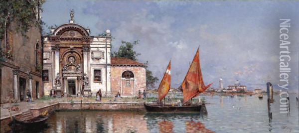 Venecia (venice) Oil Painting - Antonio Reina