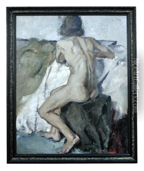 Nude Oil Painting - Leo Putz