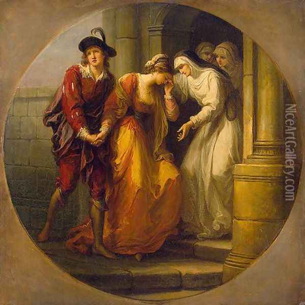 The Parting of Abelard and Heloise Oil Painting - Angelica Kauffmann