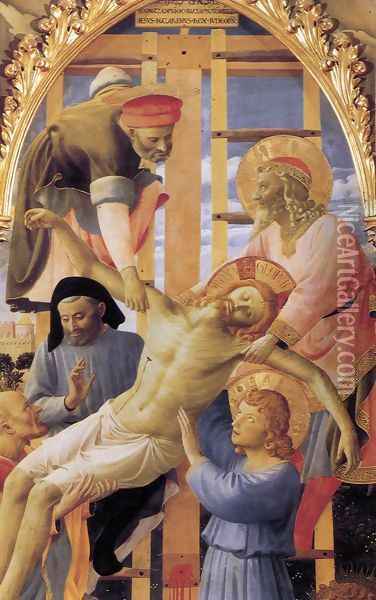 Deposition from the Cross (detail 2) 1437 Oil Painting - Angelico Fra