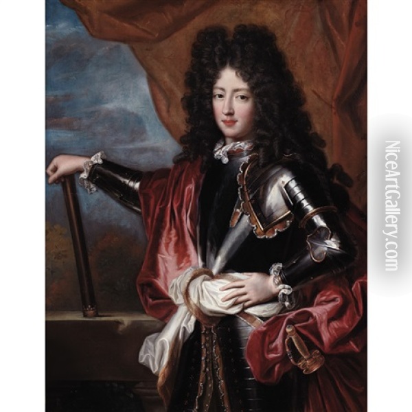 Portrait Of Louis De Bourbon, Comte De Vermandois Oil Painting - Francois de Troy