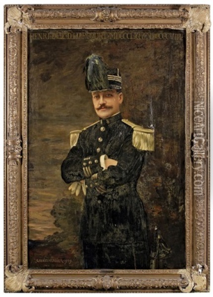 Portrait Du Duc D'harcourt (1864-1908) Oil Painting - Gabriel Joseph Marie Augustin Ferrier